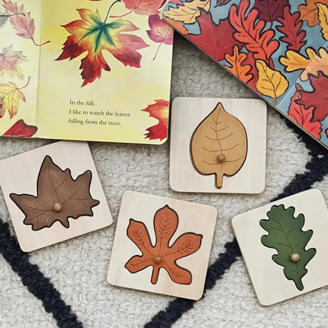 Montessori Leaf Puzzle made of Wood My Store