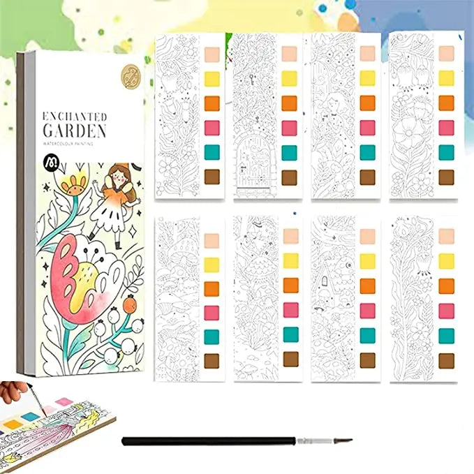 Creative Colouring Book with Watercolours – Colouring Fun with 6 Colours My Store
