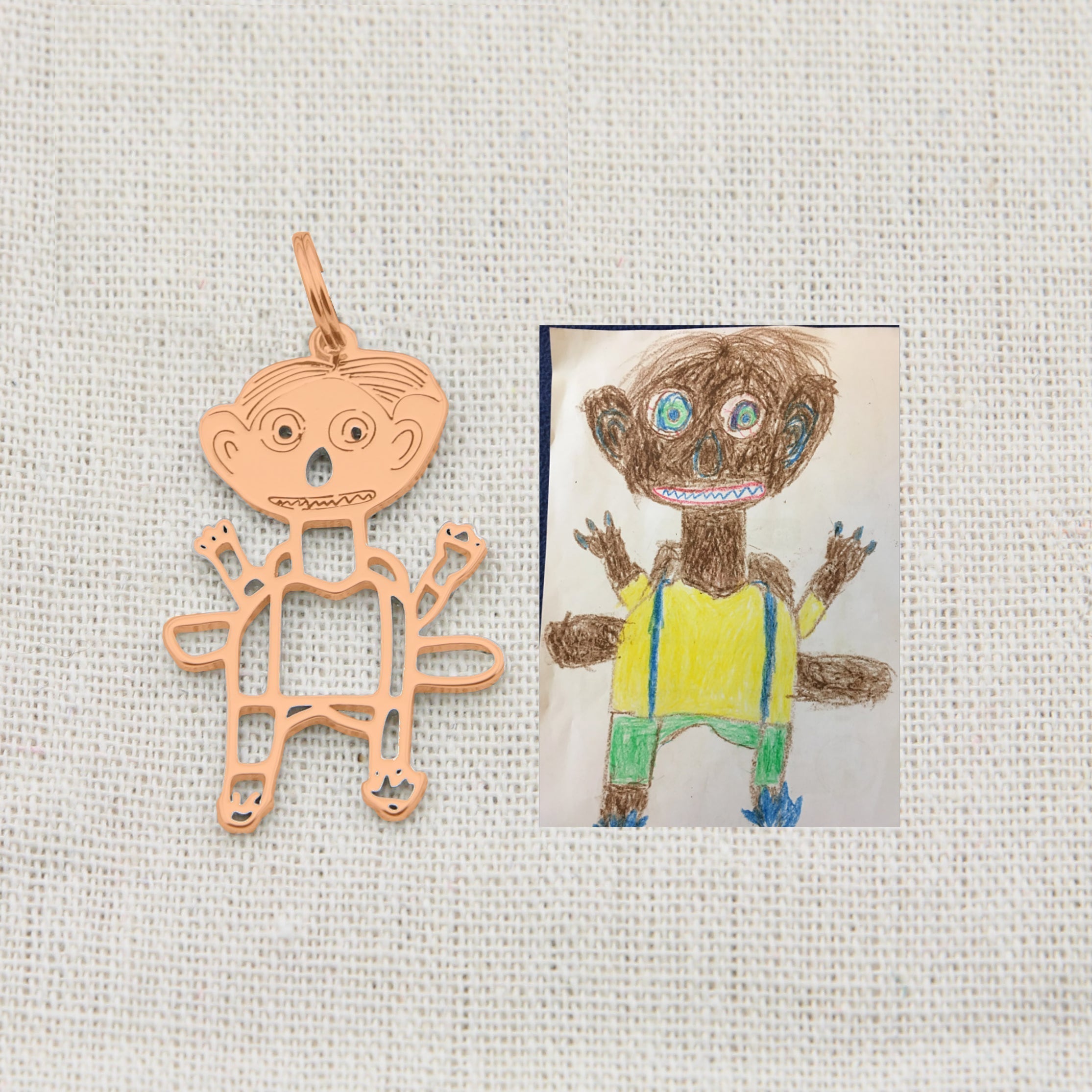 Personalised Children's Drawing as a Necklace My Store