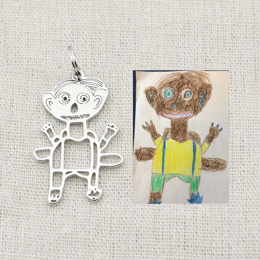 Personalised Children's Drawing as a Necklace My Store