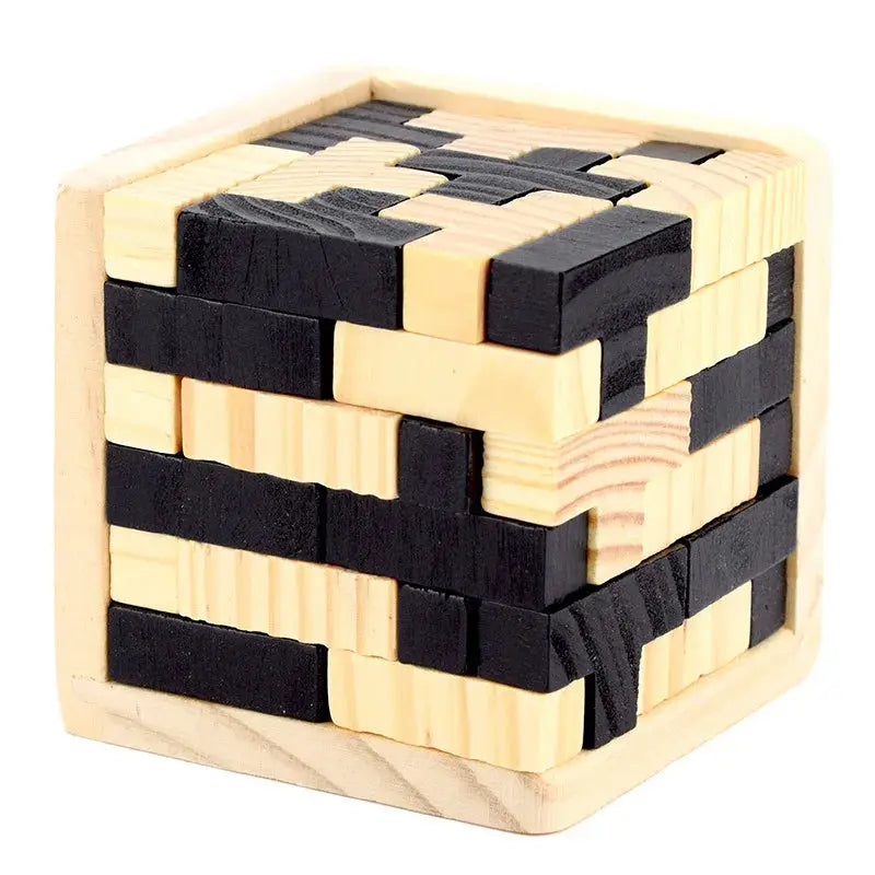 Children's Tetris Game and Learning Cube Made of Wood My Store
