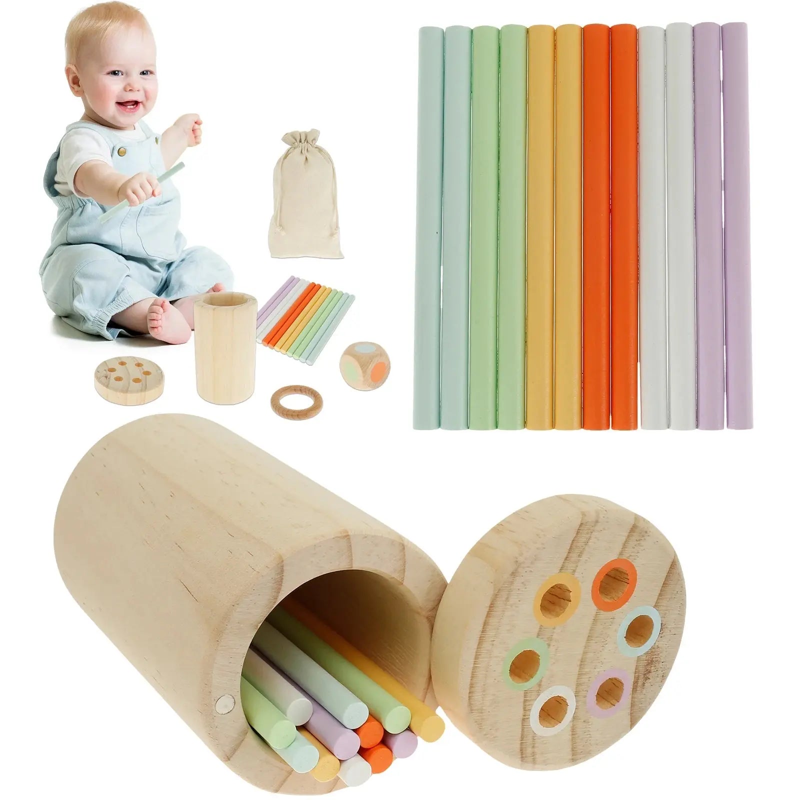 Montessori Colour Wooden Sticks Game My Store