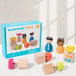 Montessori Screw Figures Wooden Toy My Store