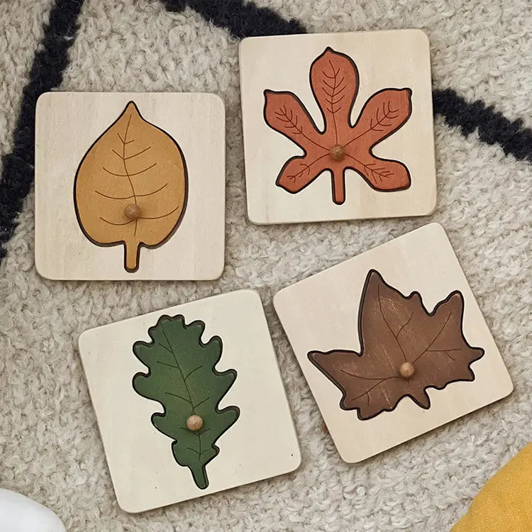 Montessori Leaf Puzzle made of Wood My Store