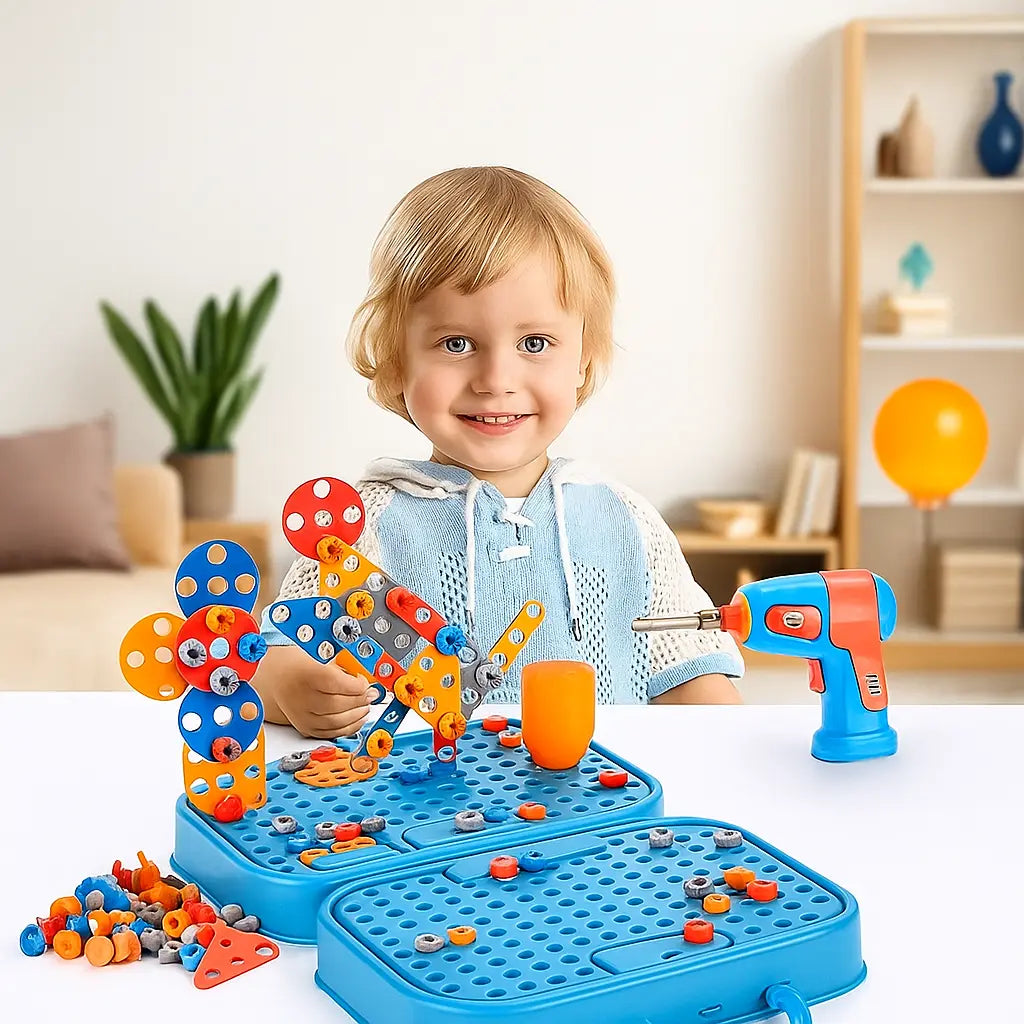 Craftsman Building Set for Children in Cute Dino Design My Store