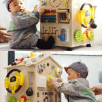 Handcrafted Montessori Wooden Activity House My Store