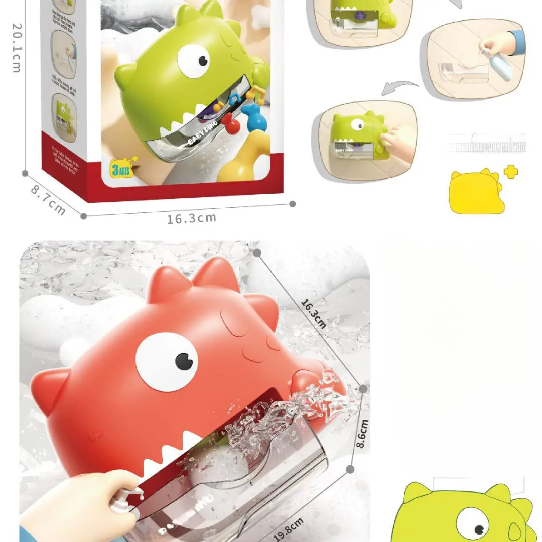 Dinosaur and Crab Bubble Machine Bath Toy My Store