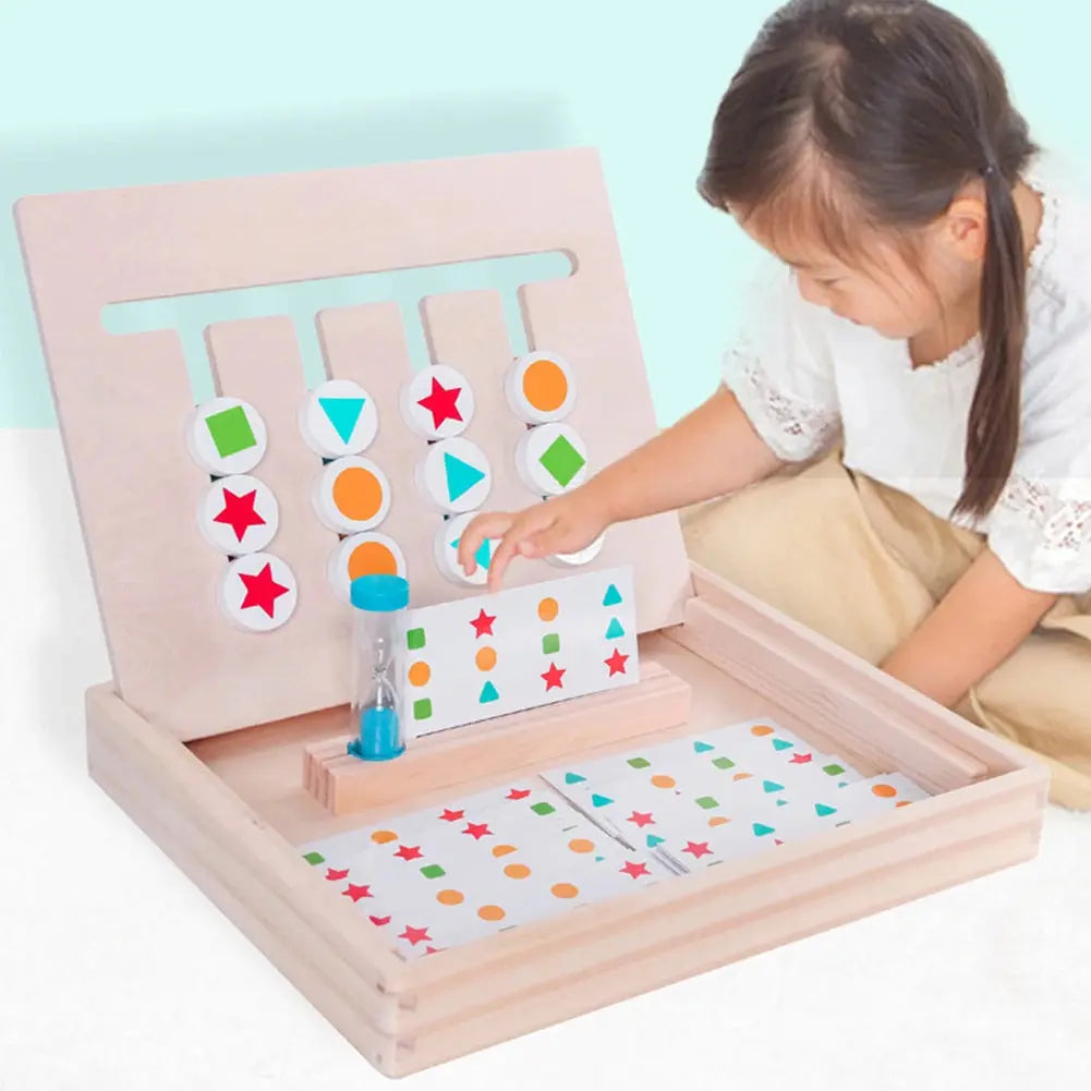 Montessori Wooden Shapes and Colours Sorting Game My Store