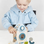 Handcrafted Montessori Wooden Rocket with Various Shapes and Colours My Store