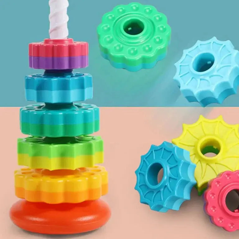 Colourful Spinning Tower – Encourages Stacking and Learning My Store