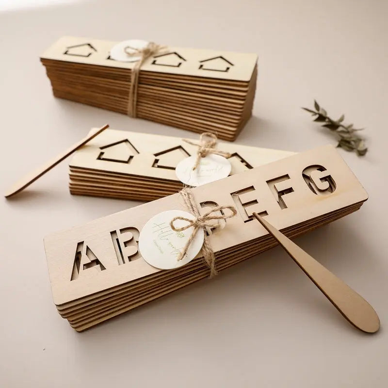 Wooden Letters and Numbers Templates for Learning to Write My Store