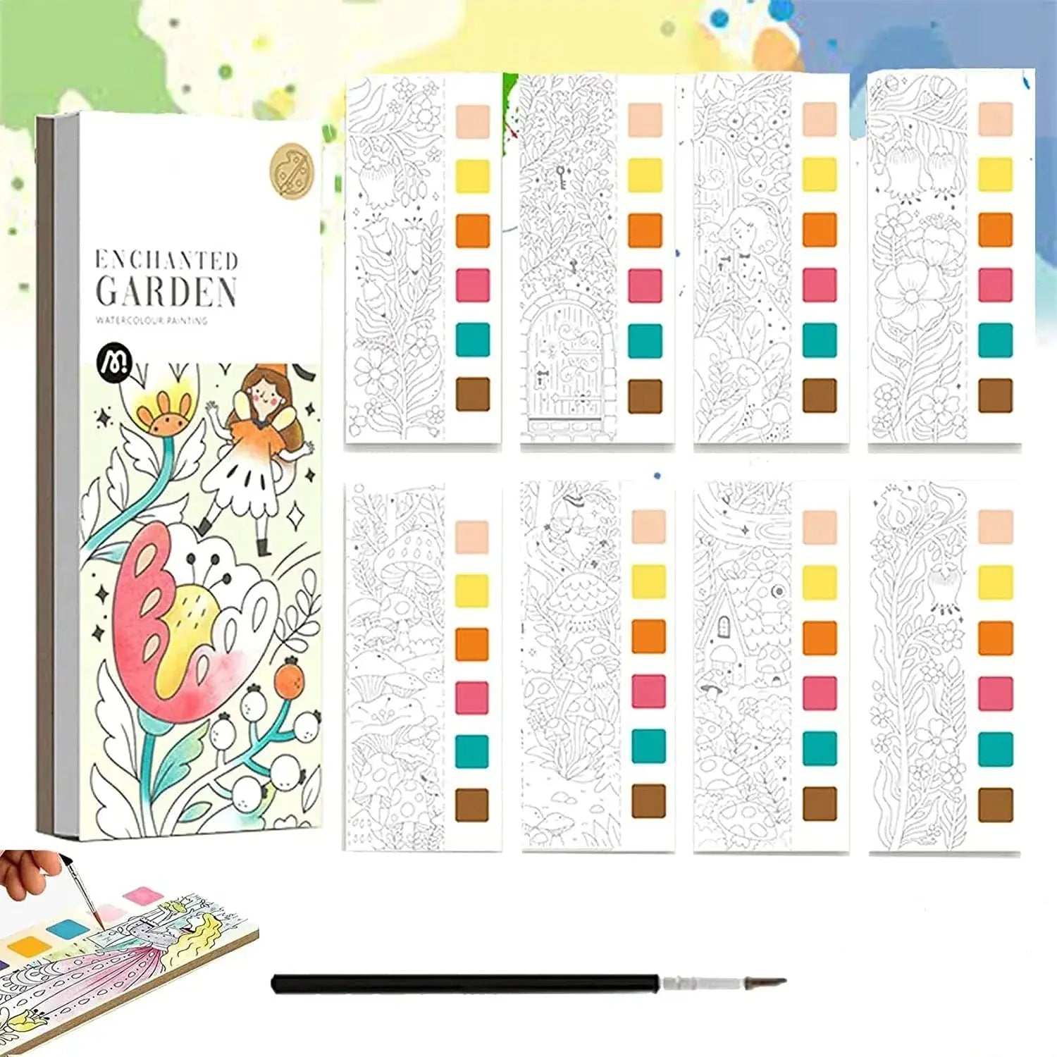 Creative Colouring Book with Watercolours – Colouring Fun with 6 Colours My Store