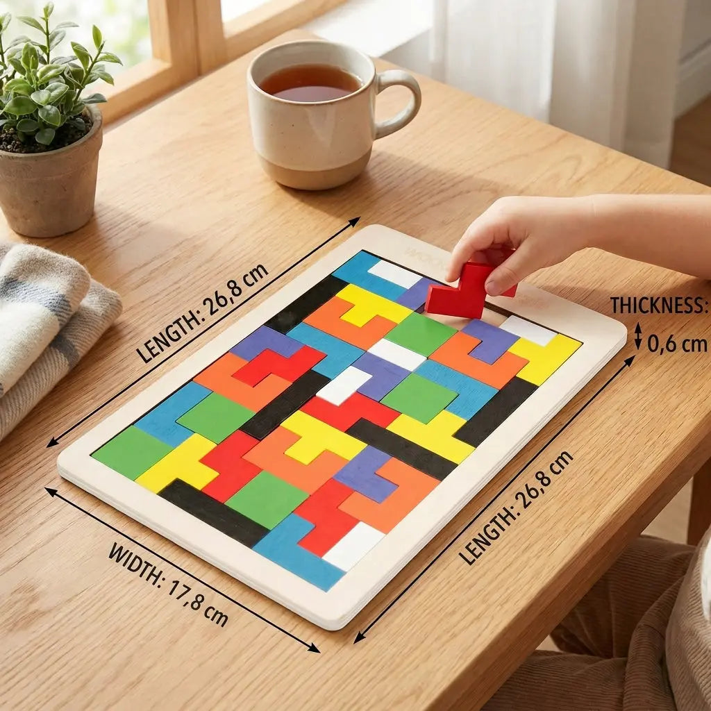 Educational Wooden Tangram Puzzle – Colourful Montessori Learning Game for Children My Store
