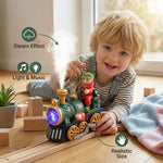 Cute Toy Steam Train with Light, Music & Smoke Effect My Store