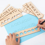 Wooden Letters and Numbers Templates for Learning to Write My Store
