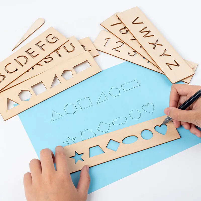 Wooden Letters and Numbers Templates for Learning to Write My Store