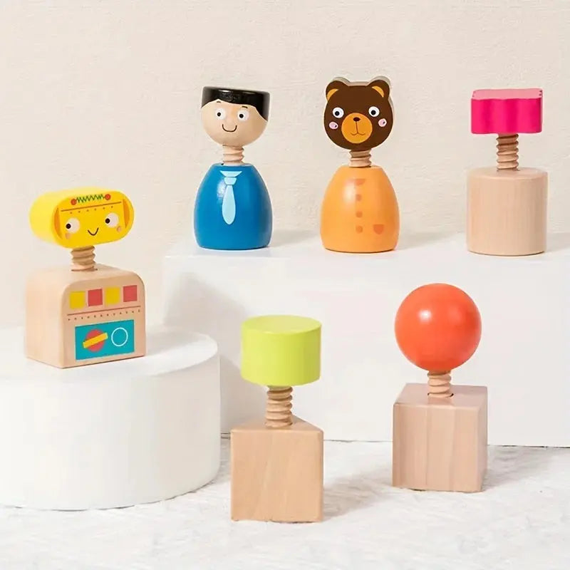 Montessori Screw Figures Wooden Toy My Store