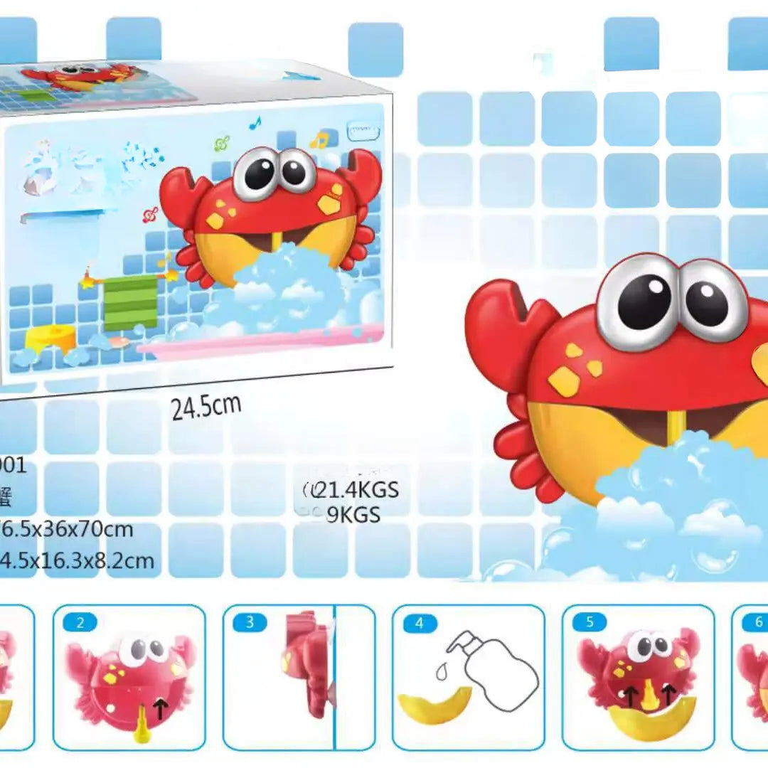 Dinosaur and Crab Bubble Machine Bath Toy My Store
