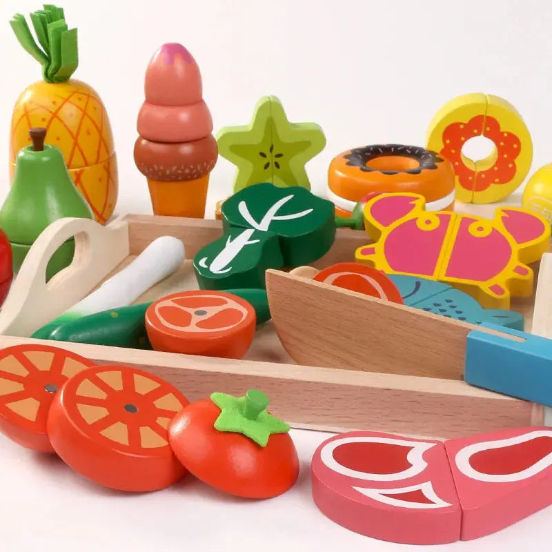 Montessori Wooden Play Kitchen Set My Store
