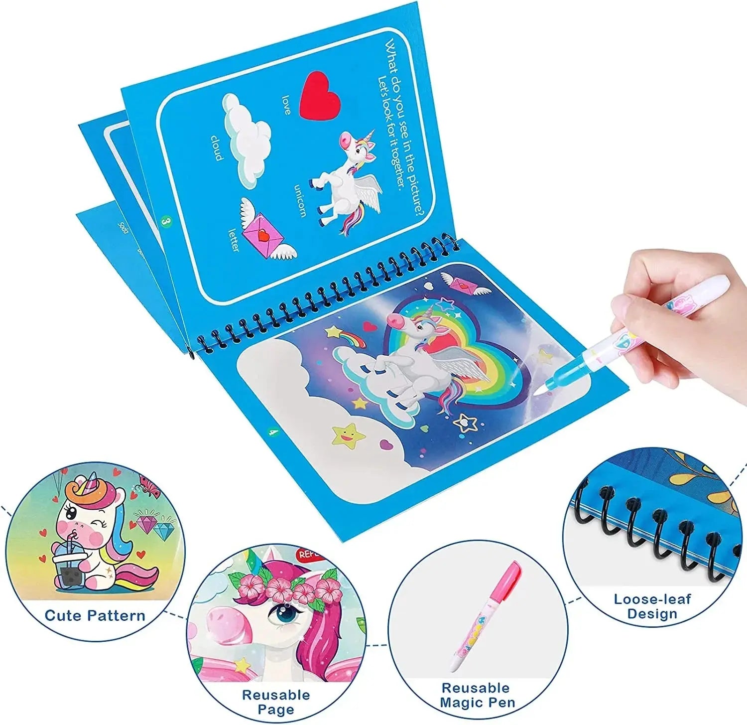 Magical Water Colouring Book – Discover Hidden Drawings My Store