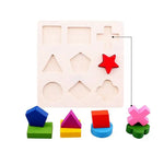Simple Montessori Shapes and Colours Wooden Puzzle for Toddlers My Store