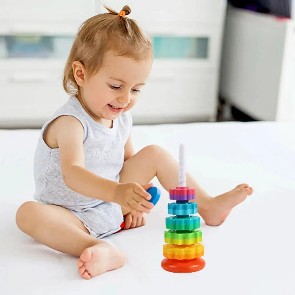 Colourful Spinning Tower – Encourages Stacking and Learning My Store