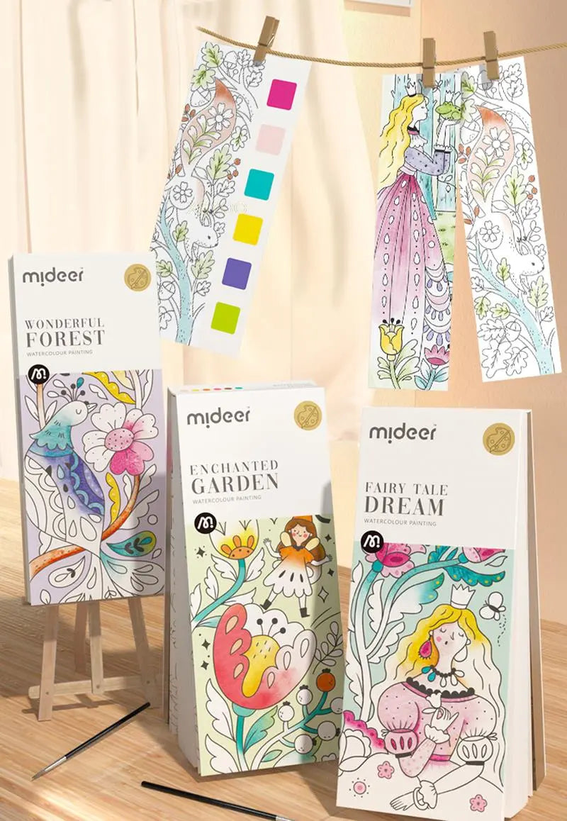 Creative Colouring Book with Watercolours – Colouring Fun with 6 Colours My Store