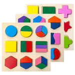 Simple Montessori Shapes and Colours Wooden Puzzle for Toddlers My Store