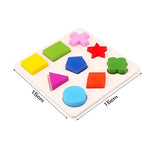 Simple Montessori Shapes and Colours Wooden Puzzle for Toddlers My Store