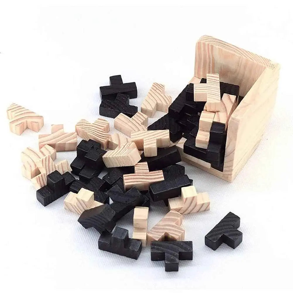 Handcrafted 3D Wooden Cube Puzzle – Puzzle & Learning Game for Children (54 Pieces) My Store