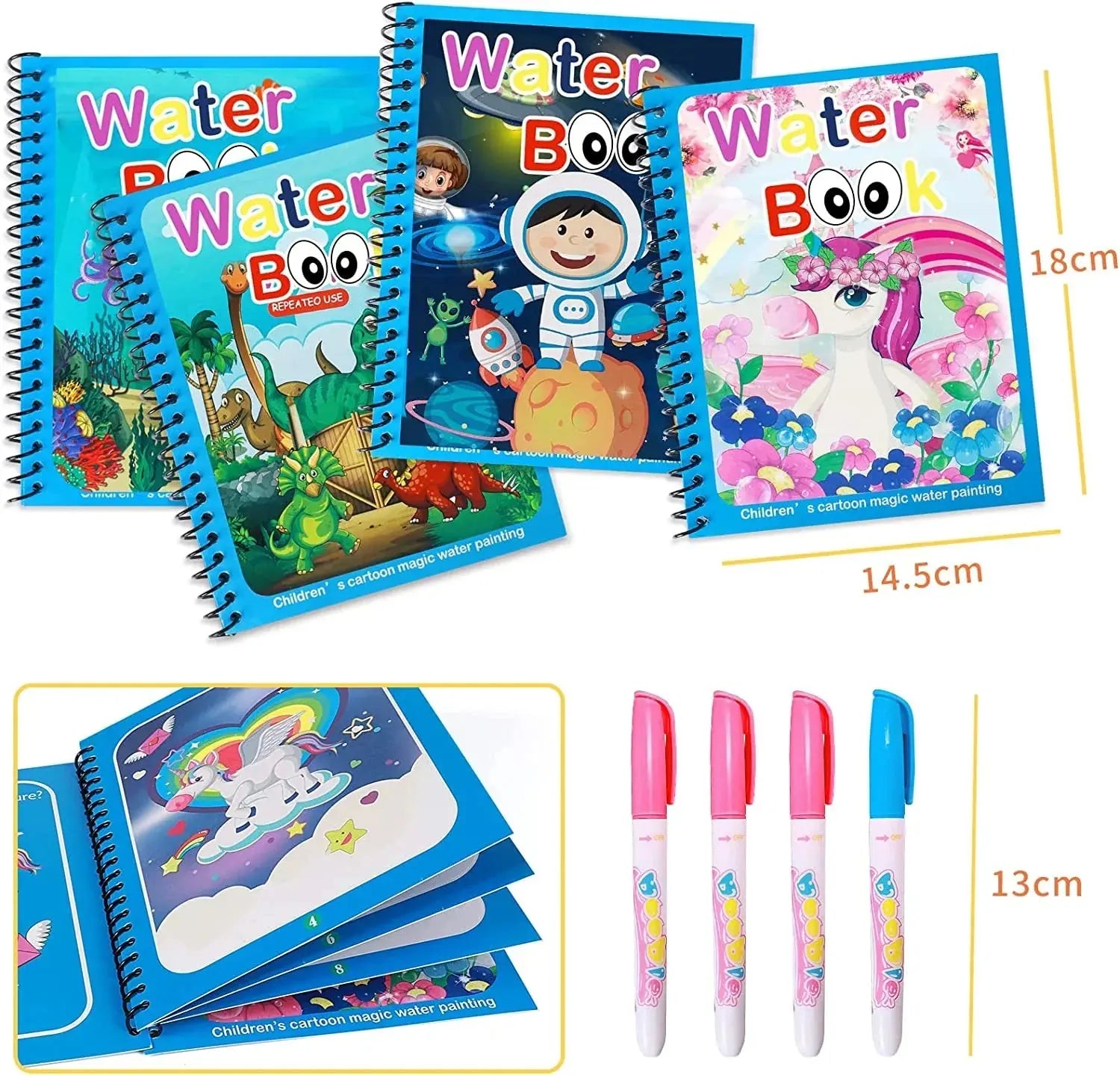Magical Water Colouring Book – Discover Hidden Drawings My Store