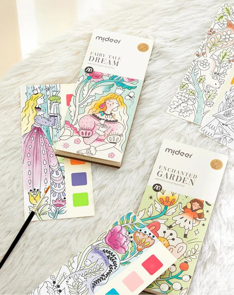 Creative Colouring Book with Watercolours – Colouring Fun with 6 Colours My Store