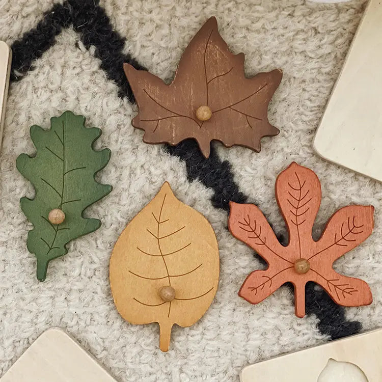Montessori Leaf Puzzle made of Wood My Store