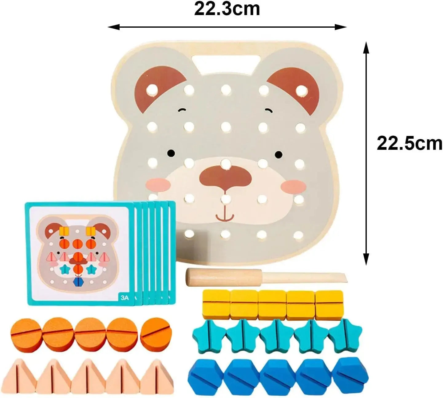 Montessori Colour Screws Bear Board for Little Craftsmen My Store