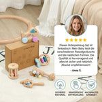 Wooden Baby Gift Set – Rattle & Musical Toy for Newborns My Store