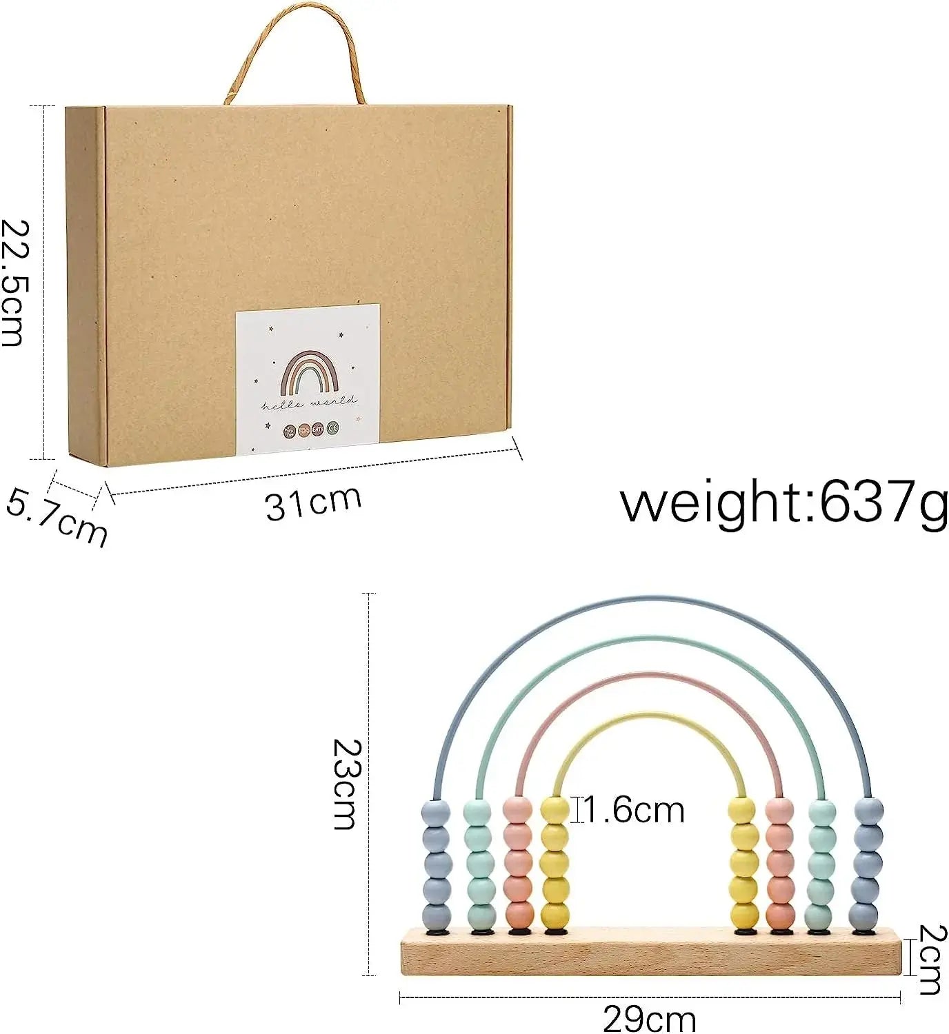 Rainbow Wooden Abacus My Store