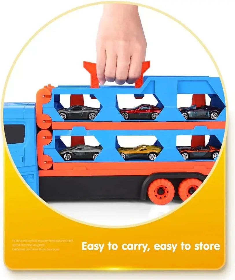 Car Play Truck with Foldable Catapult Racetrack My Store