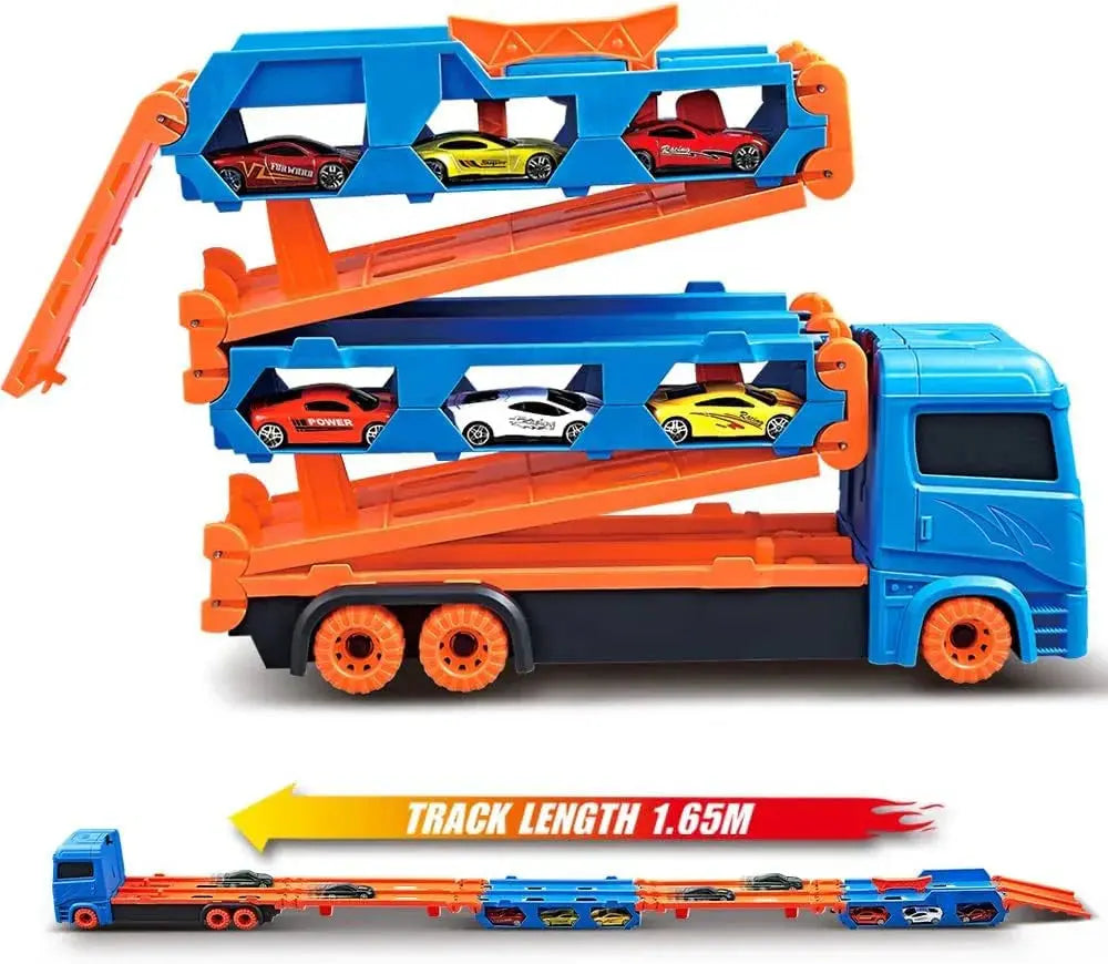 Car Play Truck with Foldable Catapult Racetrack My Store