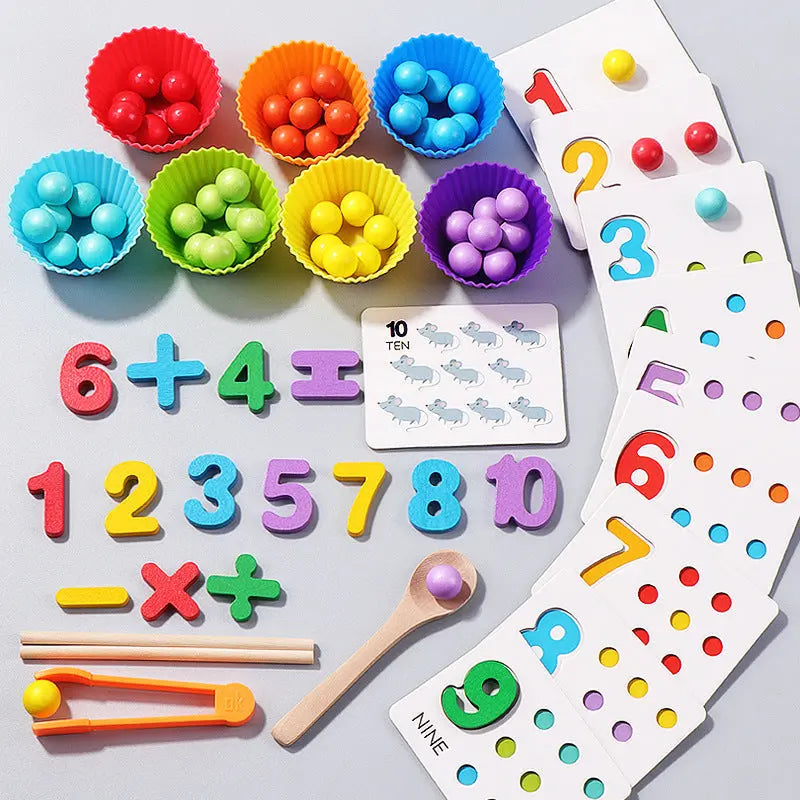 Montessori Wooden Bead Sorting Game My Store