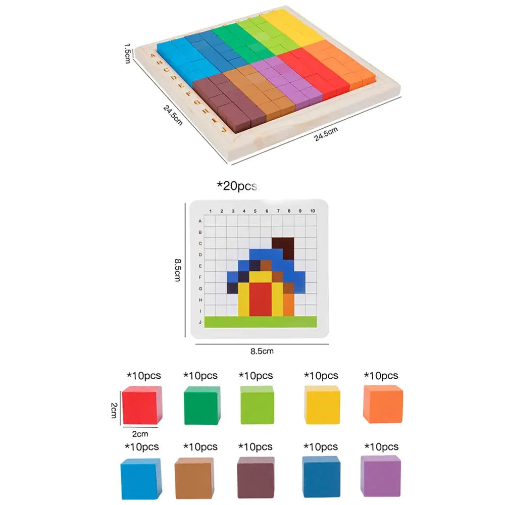 Montessori Colours and Numbers Building Blocks My Store