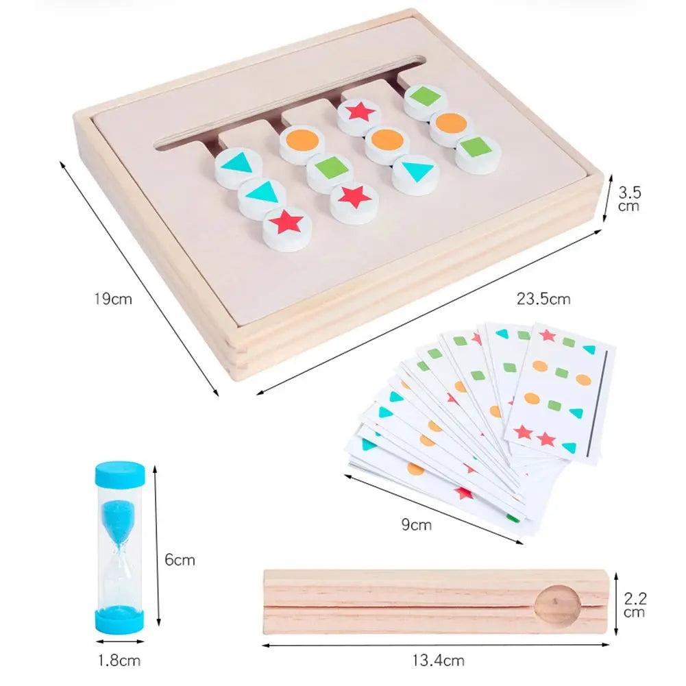 Montessori Wooden Shapes and Colours Sorting Game My Store
