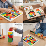 Educational Wooden Tangram Puzzle – Colourful Montessori Learning Game for Children My Store