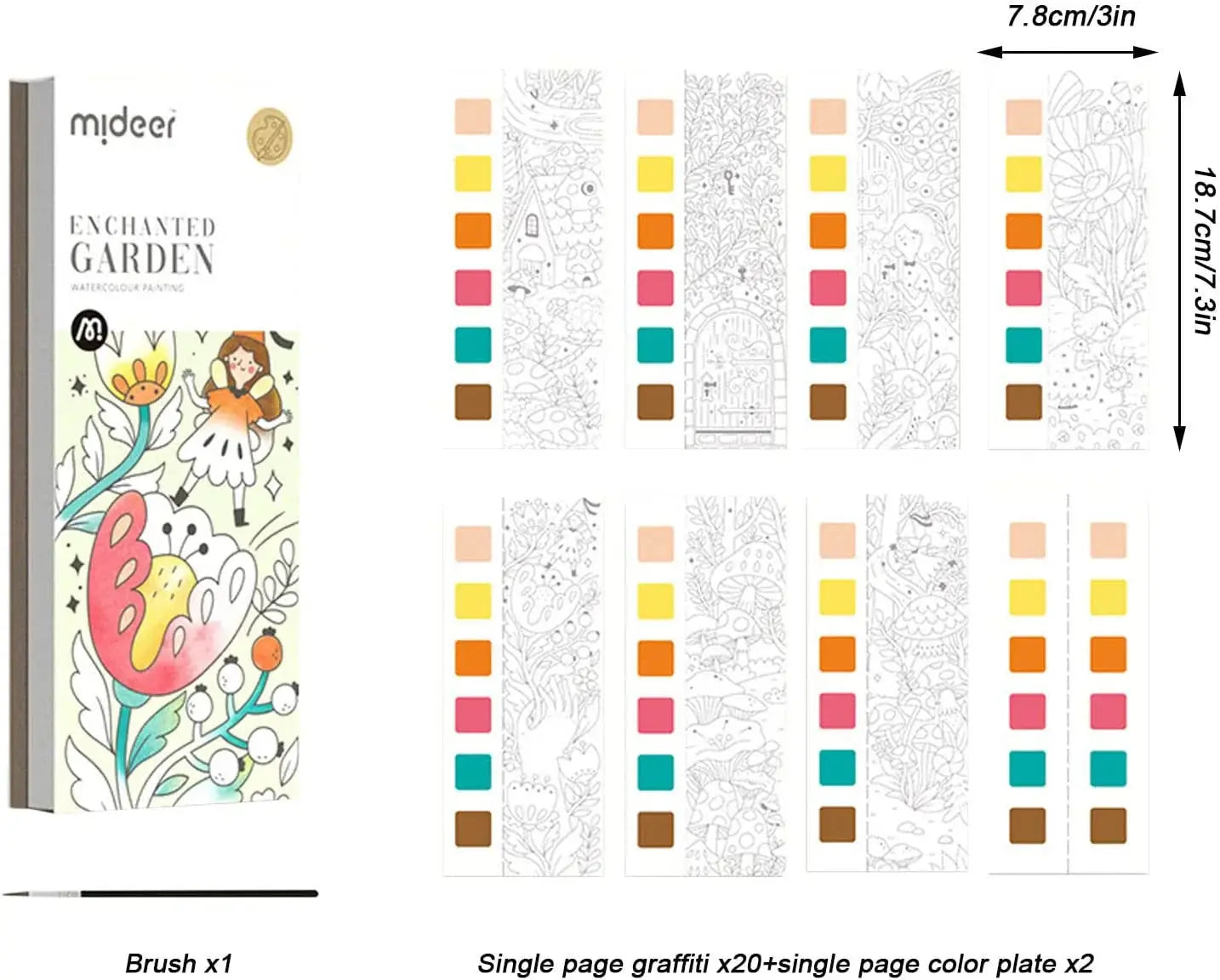 Creative Colouring Book with Watercolours – Colouring Fun with 6 Colours My Store