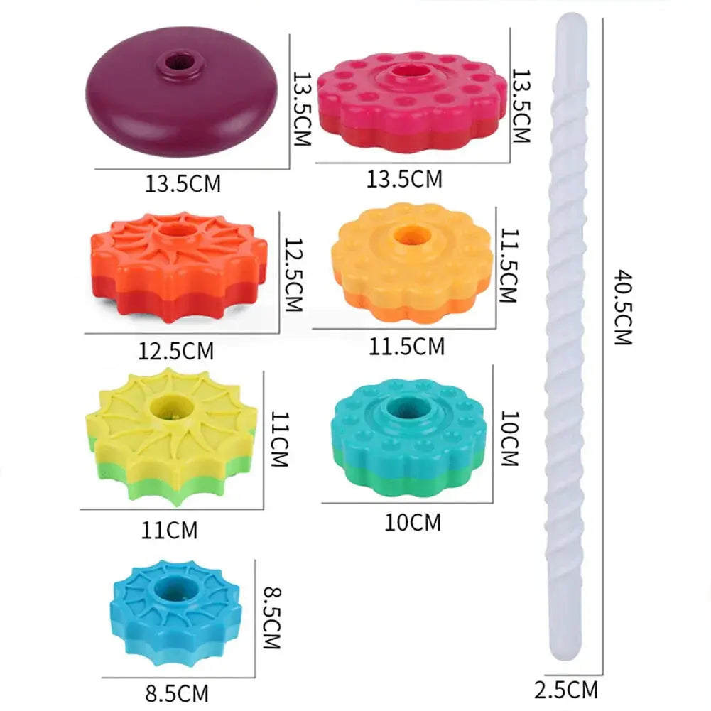 Colourful Spinning Tower – Encourages Stacking and Learning My Store