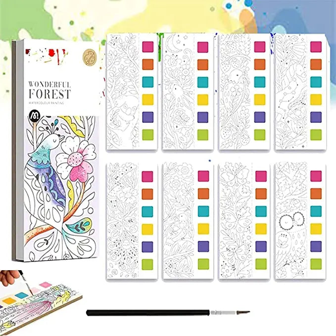 Creative Colouring Book with Watercolours – Colouring Fun with 6 Colours My Store