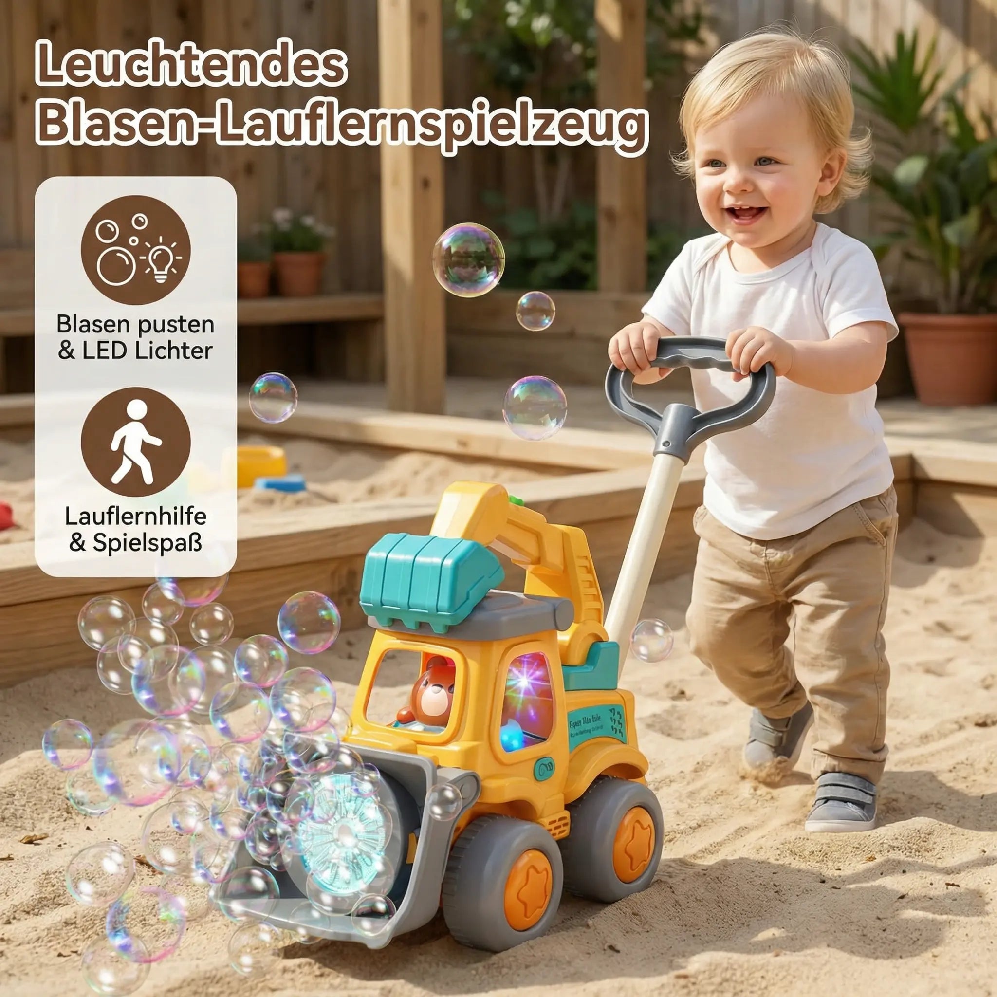 Light-Up Bubble Cart – Push Toy for Children My Store