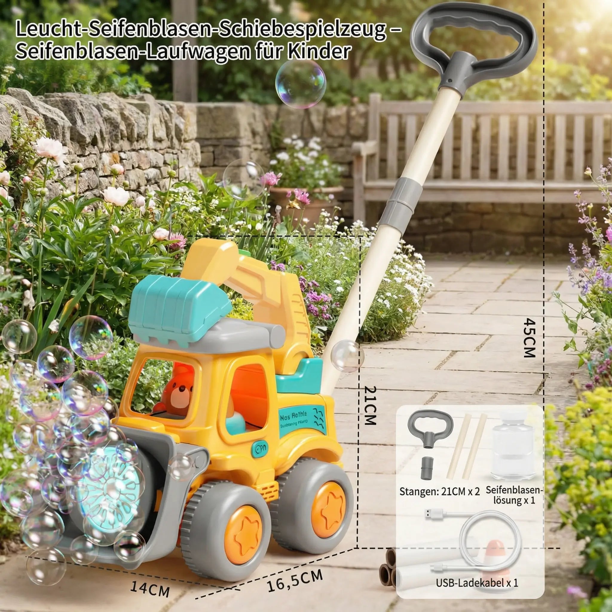 Light-Up Bubble Cart – Push Toy for Children My Store