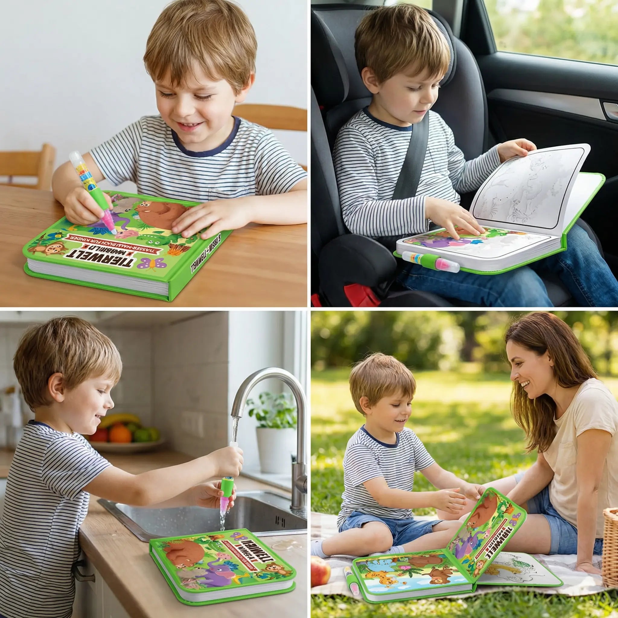 Magic Water Colouring Book – Reusable Mess-Free Colouring Book for Children My Store