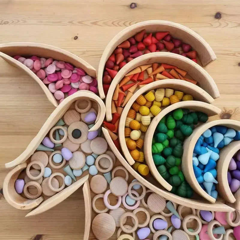 Rainbow Building Blocks - Wooden Building Blocks My Store
