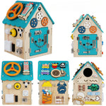 Handcrafted Montessori Wooden Activity House My Store